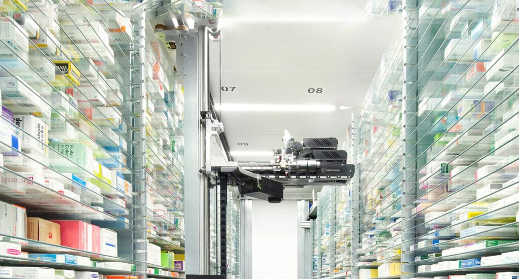 Rebotica de la farmacia automatizada Delicias.