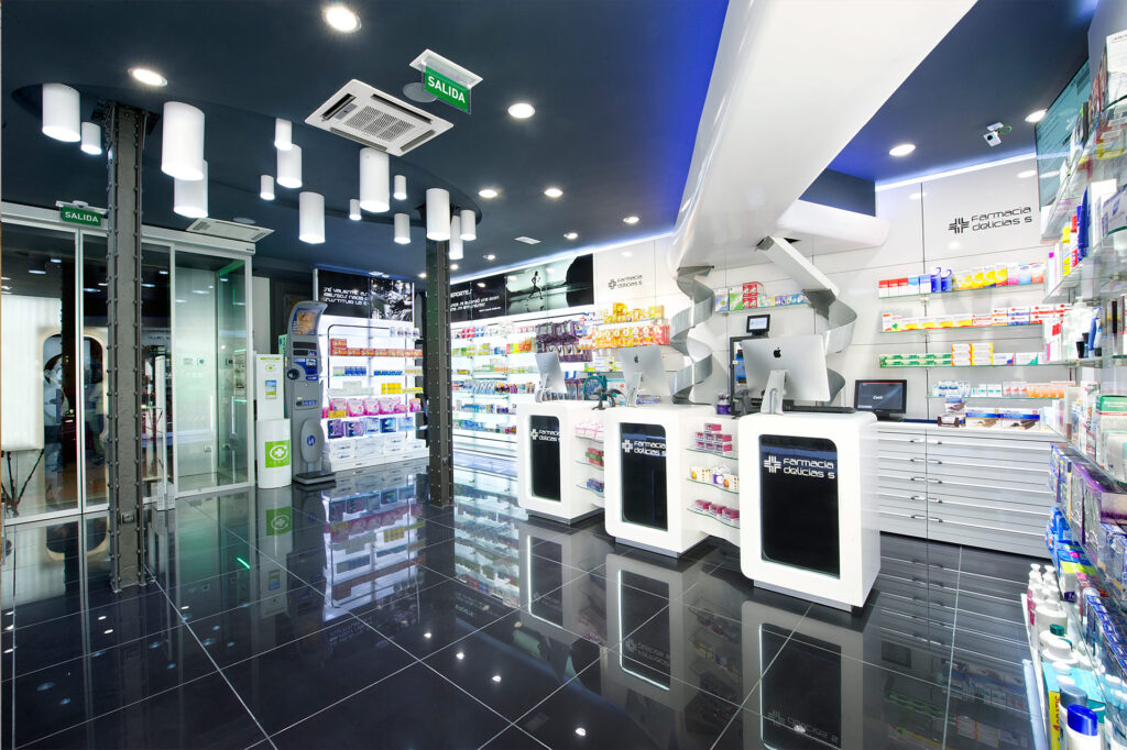 Farmacias futuristas y modernas