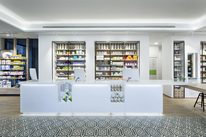 Iluminación en los mostradores de farmacia