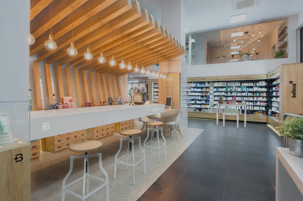Mostrador de farmacia Boulevard.