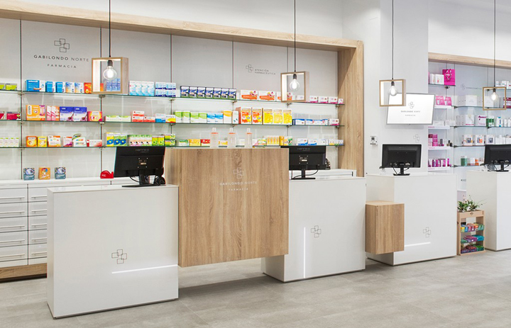 Mostrador de farmacia.