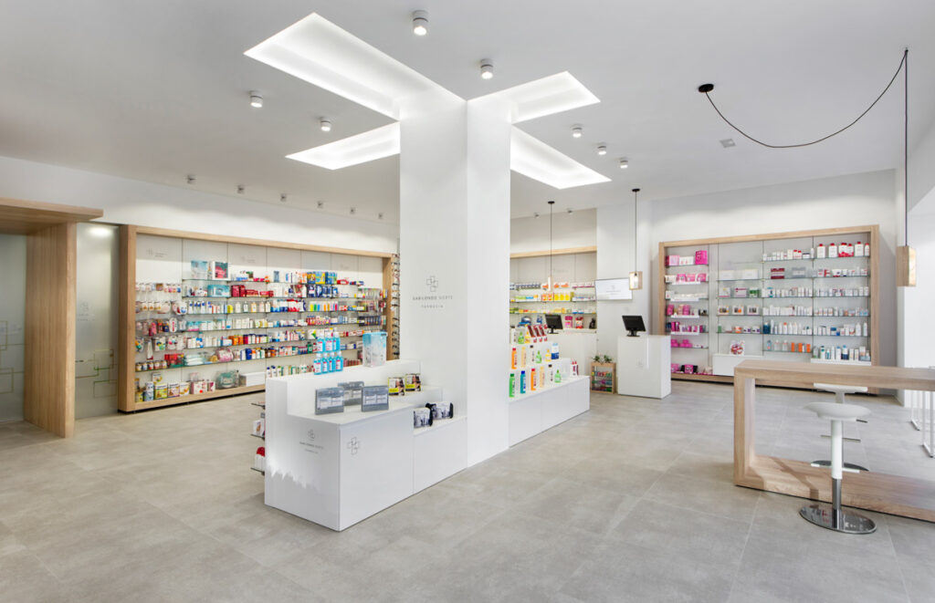 Volumen en tendencias de muebles de farmacia