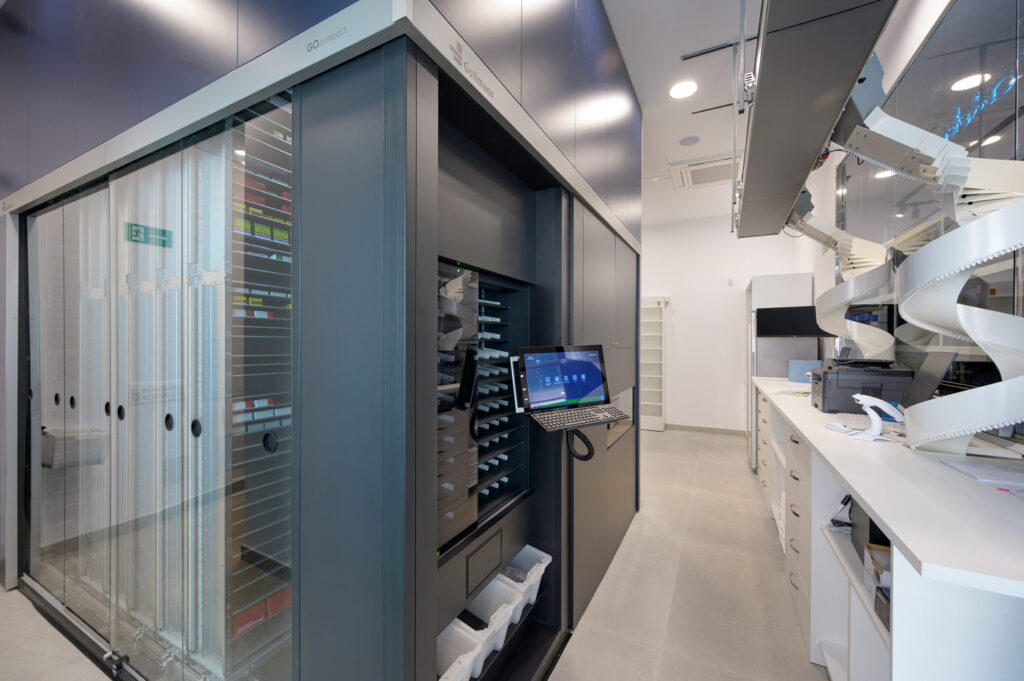 Back office de farmacia Drago.